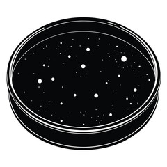 Biologist element isolated petri dish on white background