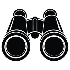 Biologist element isolated research binoculars on white background