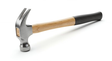Claw hammer on white background