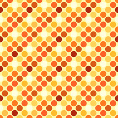 Orange yellow simple polka dot retro