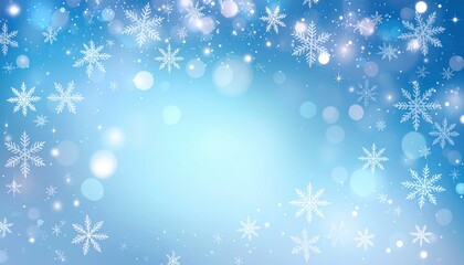 Winter wonderland snowflakes digital background graphic design calm atmosphere close-up view seasonal concept