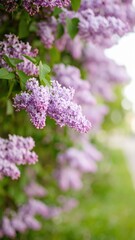 Fototapeta premium Spring blossoms displaying delicate lilacs botanical garden floral photography serene environment close-up viewpoint nature's beauty