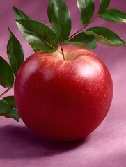 Real photo of ripe apple, generation AI 