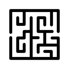 Obraz premium Square Maze Puzzle Vector Illustration