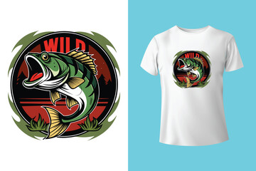 Fishing t shirt design