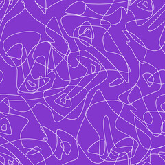 white abstract curved lines on a purple background