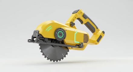 Fototapeta premium Cordless circular saw illustration