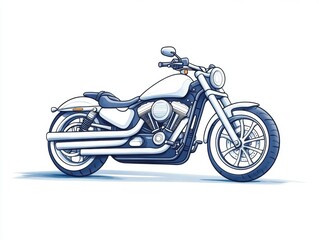 Obraz premium Classic Motorcycle Illustration