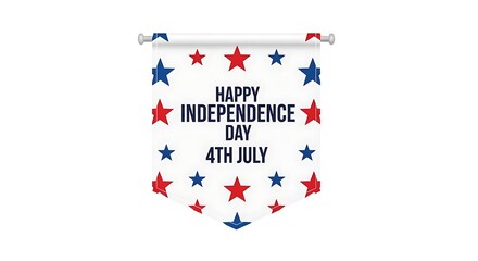 Festive 4th of July Independence Day Pennant Banner Illustration Design