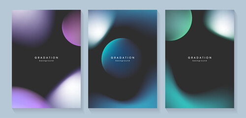シックなグラデーションの背景セット_2 © cocirael