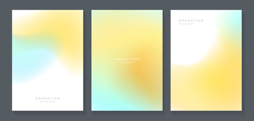 カラフルなグラデーションの背景セット