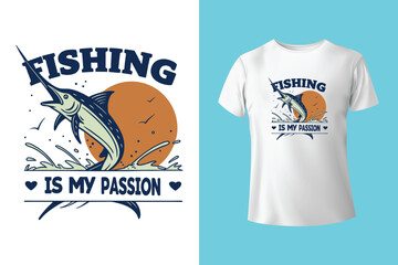 You can't buy happiness but you can go fishing T-Shirt Design