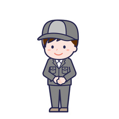 工場作業員／ななめ／男性 01