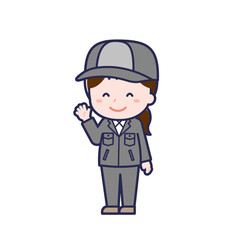 工場作業員／ななめ／女性 10