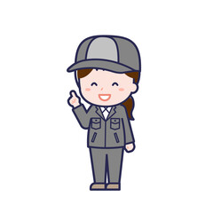 工場作業員／ななめ／女性 13