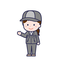 工場作業員／ななめ／女性 15