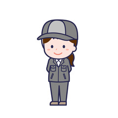 工場作業員／ななめ／女性 28