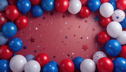 Patriotic Balloon Decorations for 4th of July