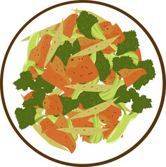 Chicken Black pepper with broccoli 