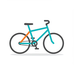 Fototapeta premium Simple Turquoise Bicycle Vector Illustration