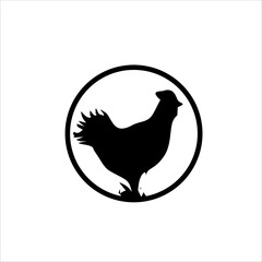 Print Chicken shadow logo design for your brand and company identity
