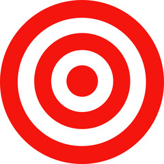 Red and white circular target