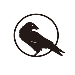 Print Raven shadow logo design for your brand and company identity