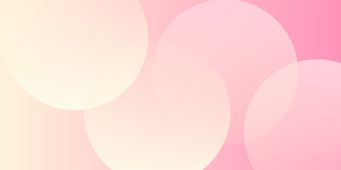 Minimalist banner background, pastel colorful, pink and yellow gradations. Circle effect style geometric, abstract background. eps 10