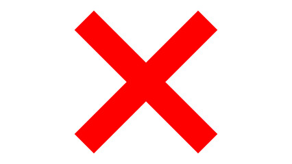 red cross isolated on white