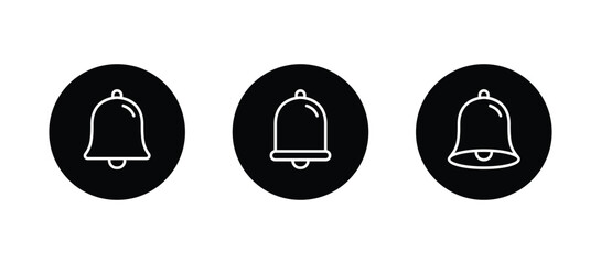 Notification bell icon set