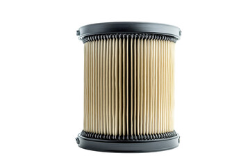 Cylindrical fuel filter isolated on a transparent background