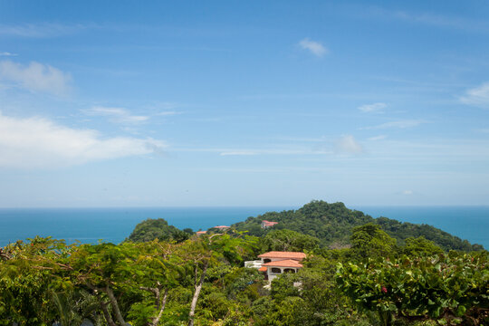 Lush Rainforest and Ocean Landscape on Costa Rican Coast