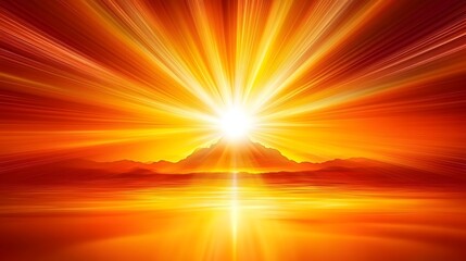 Obraz premium Vibrant Sunrise over Mountains and Ocean Landscape