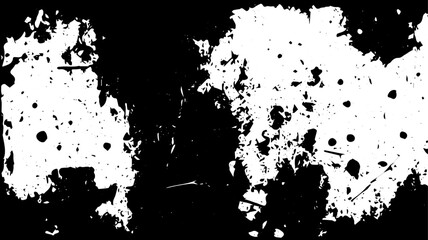 Obraz premium Grunge Splatter Texture in Black and White, Abstract Distressed Ink Background