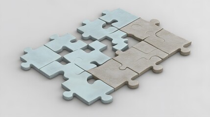 Obraz premium Incomplete Jigsaw Puzzle Pieces Solution Concept