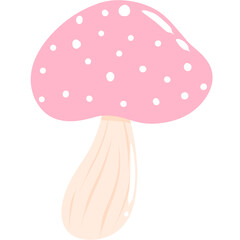 Pink mushroom clipart