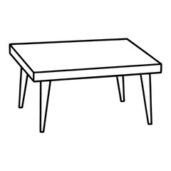 wooden table isolated