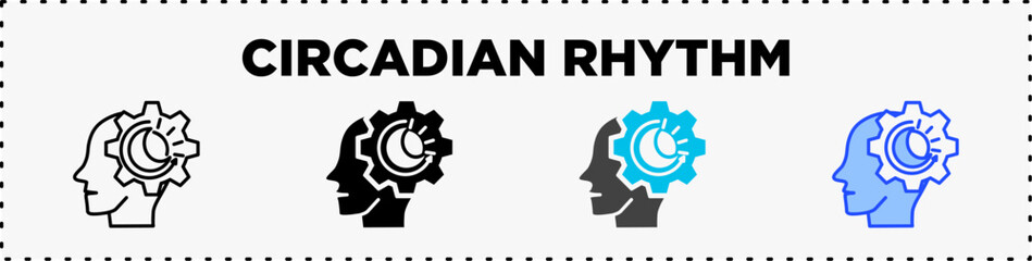 Circadian Rhythm Icon Pack Line Glyph
