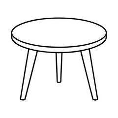 wooden table isolated on white