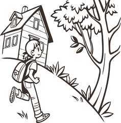 Fototapeta premium little girl in the park