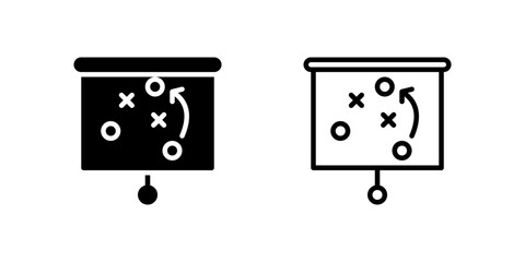 Tactics board icon set for match planning
