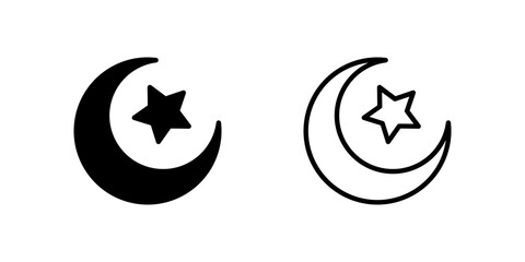 Symbol of Ramadan with crescent and star, representing the holy month. © mattbadal