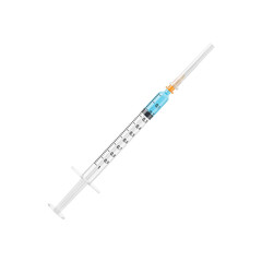 Perfectly cut-out image of medical syringe #1 - isolated background and shadow - Exclusive Mockups...