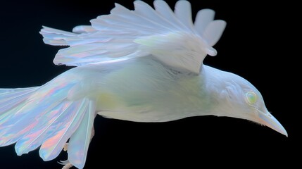 white fish on black background