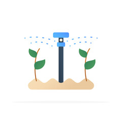Irrigation system icon, colored flat vector. Modern and minimalist design.