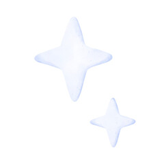 Isolated Watercolor Sparkle Star Graphic	