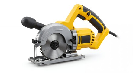 Electric cutting saw yellow and gray