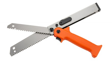 Fototapeta premium Folding shears with orange handles