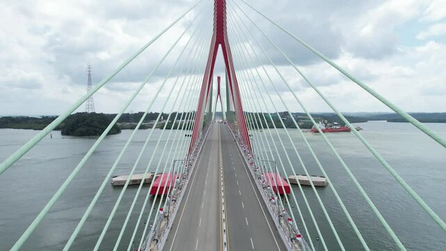 Aerial View The Balang Island Bridge ( Jembatan Pulau Balang) is a bridge that connects Balang Island in Kutai Kartanegara Regency, East Kalimantan.