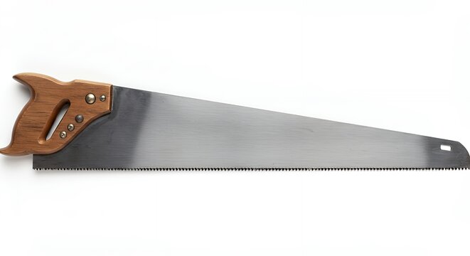 Hand saw with wood handle